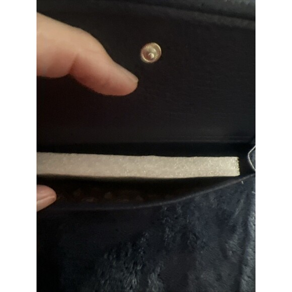 London Fog Fiona Long Zip & Front Flap Wristlet Wallet Blue NWTS - Picture 5 of 13